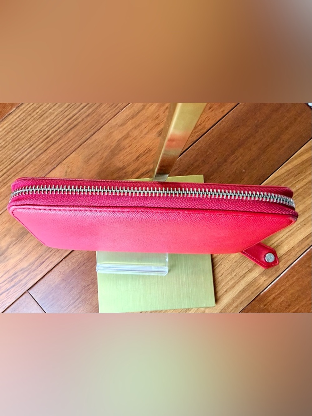 Vivienne Westwood Matilda Red Saffiano Leather zip-Around Long Wallet. EUC - Picture 5 of 16